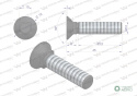 Śruba kpl. płużna podsadzana D 608 M10x45 mm kl.10.9 Waryński ( sprzedawane po 25 )