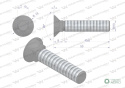 Śruba kpl. płużna podsadzana D 608 M10x50 mm kl.10.9 Waryński ( sprzedawane po 25 )