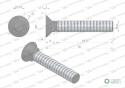 Śruba kpl. płużna podsadzana D 608 M10x60 mm kl.10.9 Waryński ( sprzedawane po 25 )