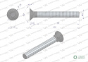 Śruba kpl. płużna podsadzana D 608 M12x100 mm kl.10.9 Waryński ( sprzedawane po 10 )