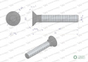 Śruba kpl. płużna podsadzana D 608 M12x75 mm kl.10.9 Waryński ( sprzedawane po 25 )