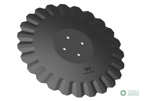 Talerz, tłoczony fi 510 mocowanie 4/98 grubość 4,5 mm stal borowa, Waryński