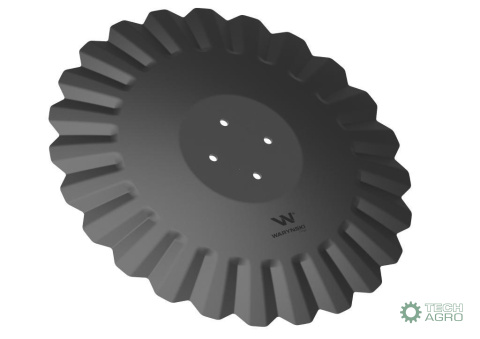 Talerz, tłoczony fi 560 mocowanie 4/98 grubość 5 mm stal borowa, Waryński