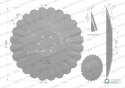 Talerz, tłoczony fi 560 mocowanie 6/120 grubość 5 mm stal borowa, Waryński