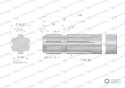 Wałek, WOM frezowany jednostronnie 700mm Z6 - 1 3/8, Waryński