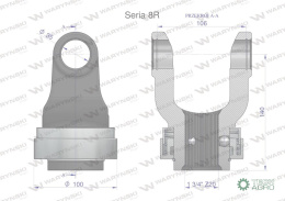 Widłak z pierścieniem 1 3/4 Z20 - 35X106 Seria 8R CE2020 Waryński