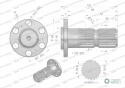 Wałek, WOM z kołnierzem na 6 otworów adapter Z21 - 1 3/8, Waryński