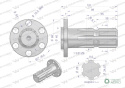 Wałek, WOM z kołnierzem na 6 otworów adapter Z6 - 1 3/8, Waryński