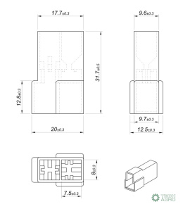 Obudowa konektorowa OWD MC 6,3 V2 2P 