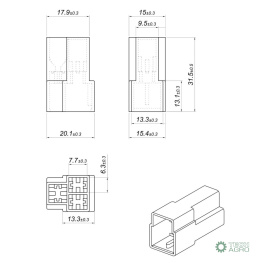 Obudowa konektorowa OWD MC 6,3 V2 3P 