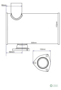 Tłumik wydechowy beczka Massey Ferguson 3050 INOX ANDORIA - MOT