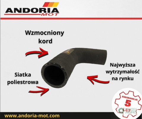 Przewód chłodnicy dolny zbrojony kord MF-4 ANDORIA MOT pakowany po 2 szt widoczna cena za 1 sztukę Przewód chłodnicy dolny zbrojony kord MF-4 ANDORIA MOT pakowany po 2 szt widoczna cena za 1 sztukę