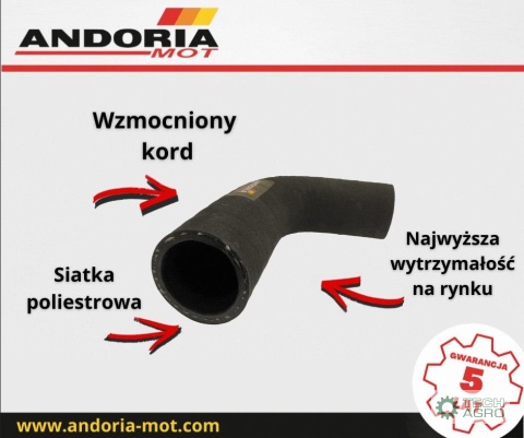 Przewód chłodnicy górny zbrojony kord MF-4 Andoria-Mot Przewód chłodnicy górny zbrojony kord MF-4 Andoria-Mot