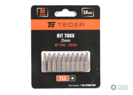 Bit TORX 25 mm/T15 (ZESTAW 10 SZT) / TEGER