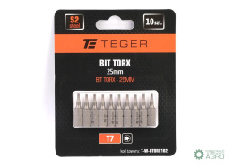 Bit TORX 25 mm/T7 (ZESTAW 10 SZT) / TEGER