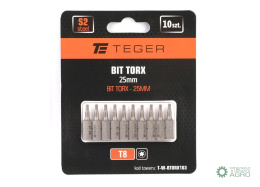 Bit TORX 25 mm/T8 (ZESTAW 10 SZT) / TEGER