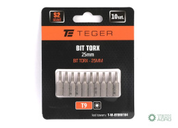 Bit TORX 25 mm/T9 (ZESTAW 10 SZT) / TEGER