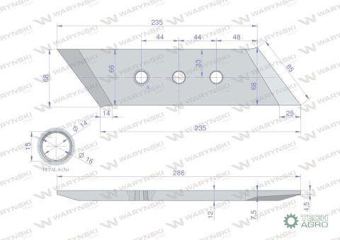 DŁUTO LEWE TUR VIS/34 XL 3-OT WARYŃSKI