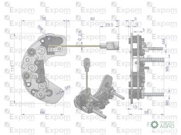 Prostownik diody alternatora AX230000, EX260000 AX260000EX C-330 C-360 Nowy Typ EXPOM KWIDZYN eu