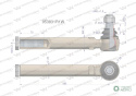 Przegub kierowniczy 263mm M24x1.5 053831R1 WARYŃSKI