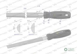 Pilnik półokrągły 200 mm Waryński