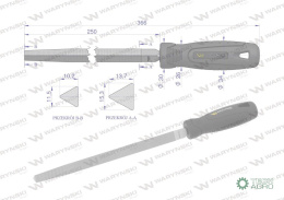 Pilnik trójkątny 250 mm Waryński