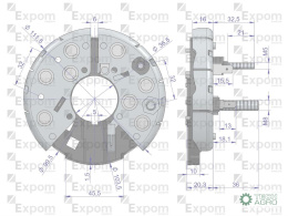 Prostownik diody alternatora 0120484011EX Nowy Typ EXPOM KWIDZYN eu