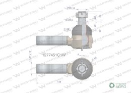 Przegub kierowniczy 139mm - 1 1/8