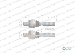 Przegub kierowniczy 202mm- M22x1,5/ M22x1,5 04358287 WARYŃSKI