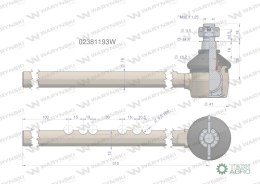 Przegub kierowniczy 310mm 02381193 WARYŃSKI