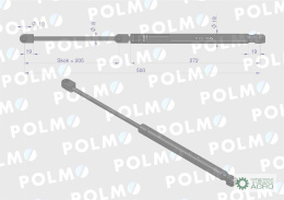 Siłownik szyby przedniej L max. 506mm CA592285P FENDT POLMO