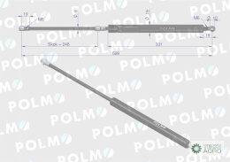 Siłownik szyby tylnej L max. 599mm CA516619P FENDT POLMO