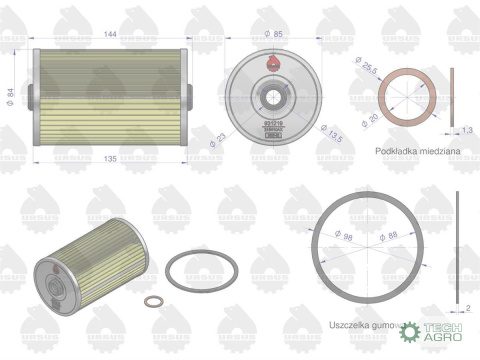 FILTR PALIWA 2154/10/AX URSUS FILTR PALIWA 2154/10/AX URSUS