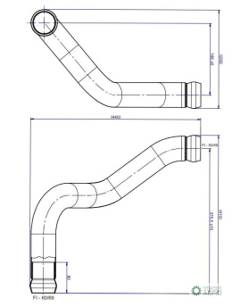 Rura łącząca tłumiki AL116902. John Deere ANDORIA - MOT