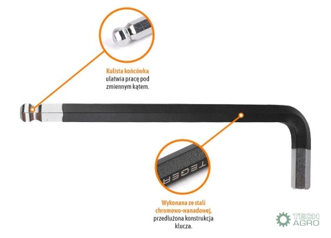 Klucz imbusowy HEX H13 - DŁUGI / TEGER