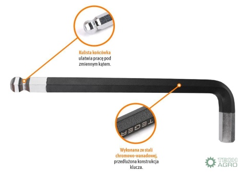 Klucz imbusowy HEX H15 - DŁUGI / TEGER