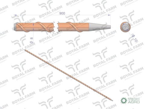 Palik Słupek z włókna szklanego 8mm L-900 ROYAL FARM ( sprzedawane po 10 ) Palik Słupek z włókna szklanego 8mm L-900 ROYAL FARM ( sprzedawane po 10 )