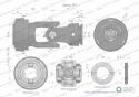 Przegub kompletny z krzyżakiem 22X54 seria 1 do rury zewnętrznej 36mm Waryński
