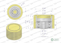 Rolka podporowa, PU 75x50x16,5, zastosowanie 60200070 Grimme, Waryński