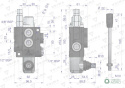 Rozdzielacz hydrauliczny 1-sekcyjny 40L VOIMA