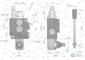 Rozdzielacz hydrauliczny 1-sekcyjny 40L z zatrzaskiem VOIMA