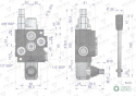 Rozdzielacz hydrauliczny 1-sekcyjny (sekcja nurnikowa) 40L VOIMA