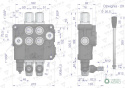 Rozdzielacz hydrauliczny 2-sekcyjny 120L VOIMA