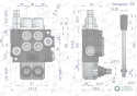 Rozdzielacz hydrauliczny 2-sekcyjny 40L VOIMA