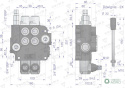 Rozdzielacz hydrauliczny 2-sekcyjny 80L VOIMA