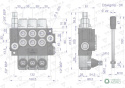 Rozdzielacz hydrauliczny 3-sekcyjny 40L VOIMA