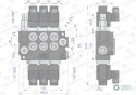 Rozdzielacz hydrauliczny 3-sekcyjny sterowany elektrycznie 12V 40L VOIMA