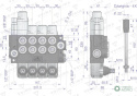 Rozdzielacz hydrauliczny 4-sekcyjny 40L (1-sekcja pływająca) VOIMA