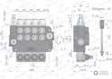 Rozdzielacz hydrauliczny 4-sekcyjny 80L VOIMA