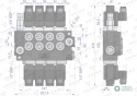 Rozdzielacz hydrauliczny 4-sekcyjny sterowany elektrycznie 12V 40L VOIMA